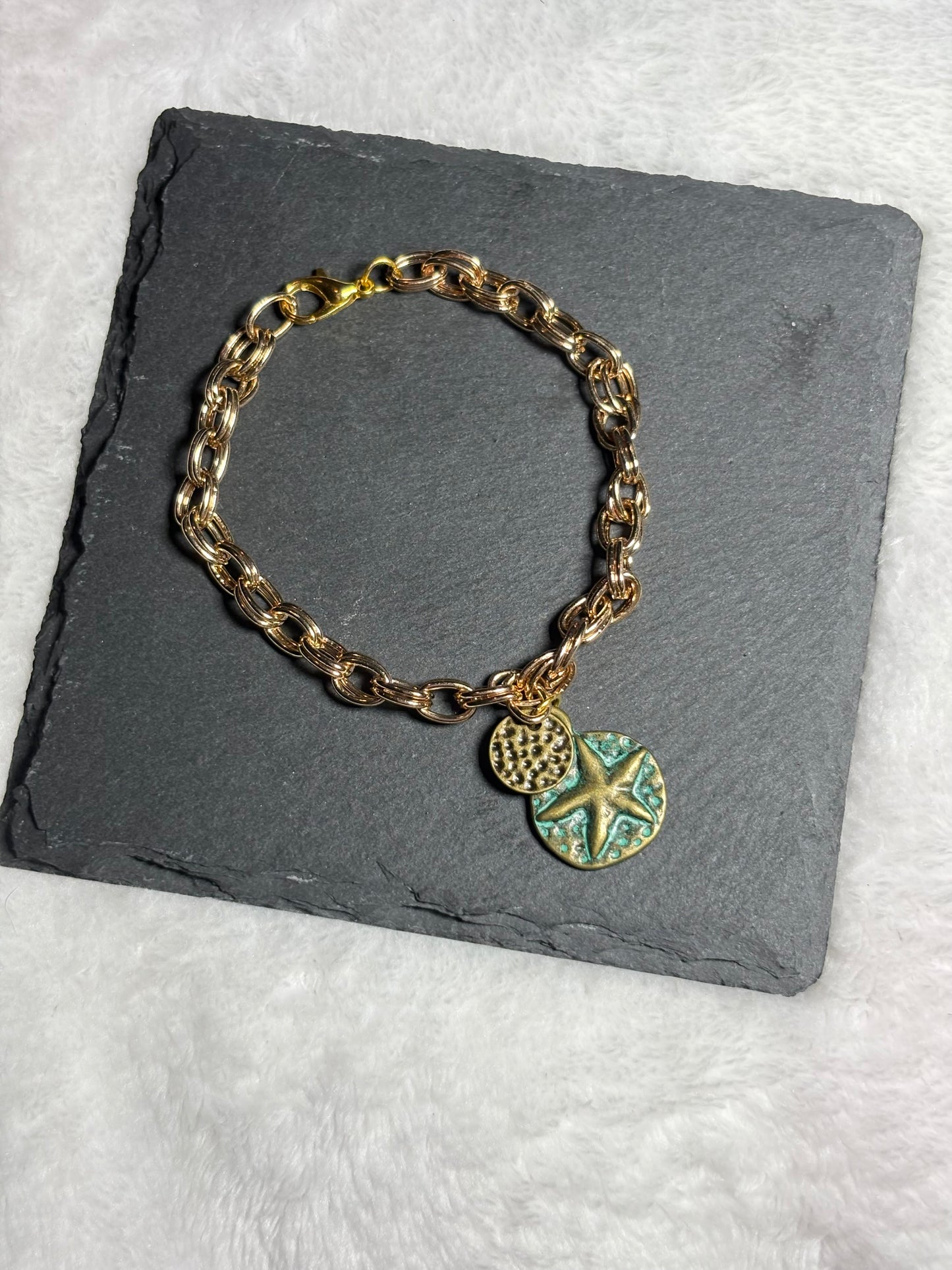 Bracelets-with charm-Gold - Handcrafted