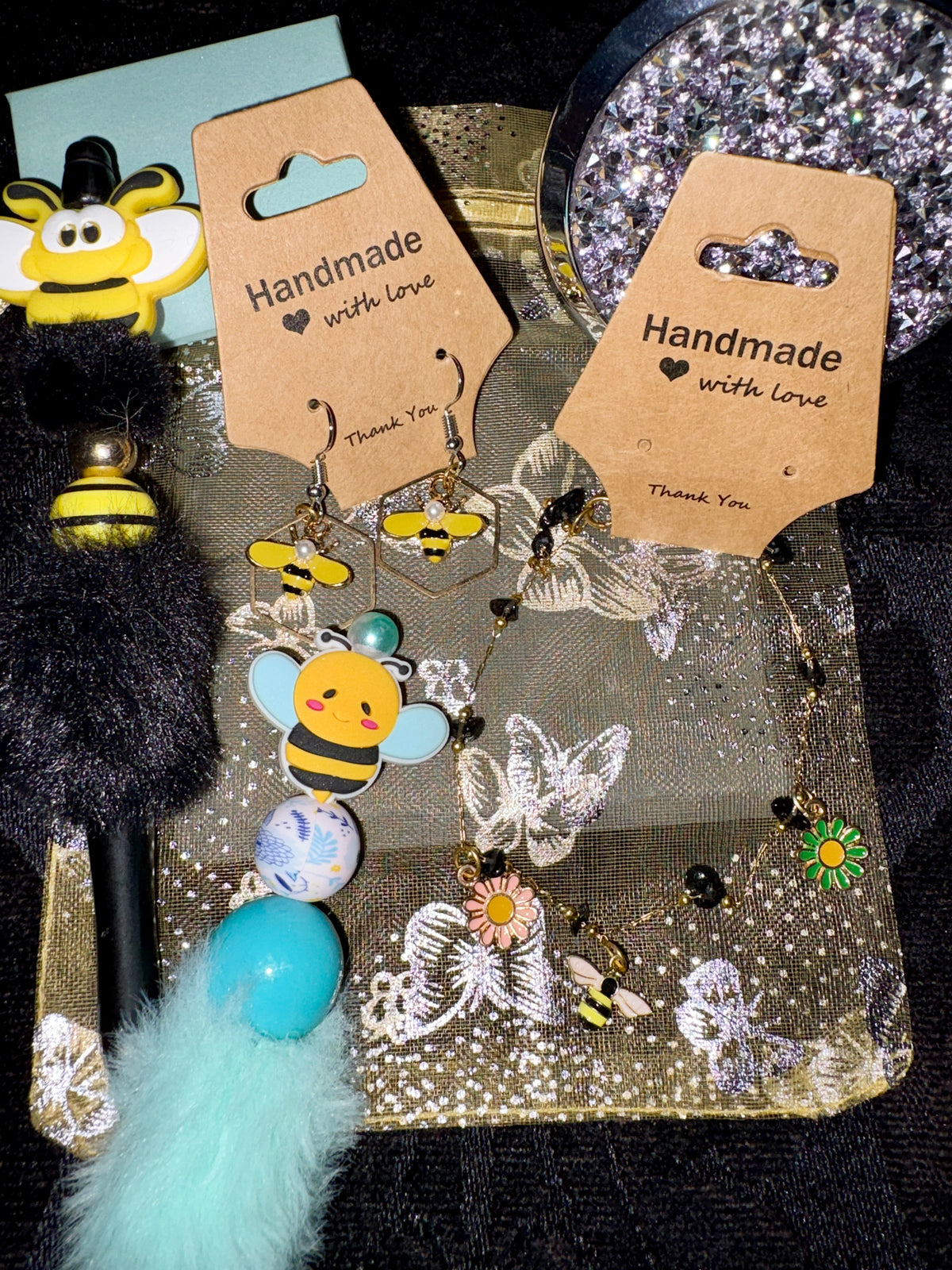 Honey Bee Earrings - Dangle