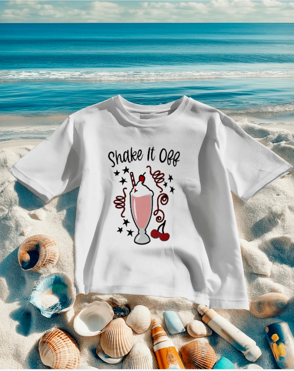 Bow with Dark Cherries custom shirt in Size S M L XL 2XL 3XL 2T 3T 4T 5T in Pink, Light Yellow, and White for Adults Kids and Toddlers. 