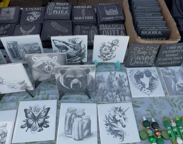 Laser Engraved Tiles (ceramic)