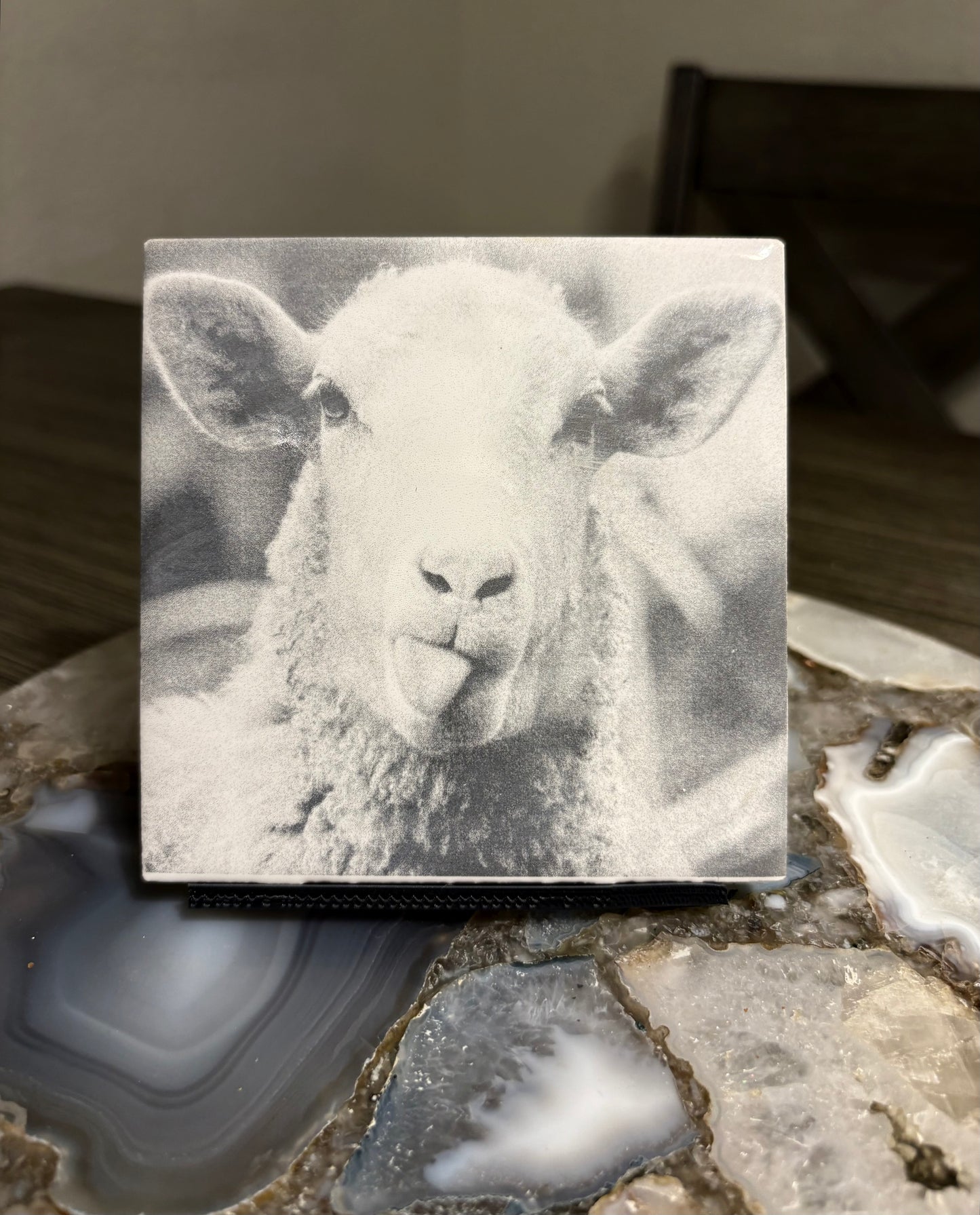 Laser engraved tiles