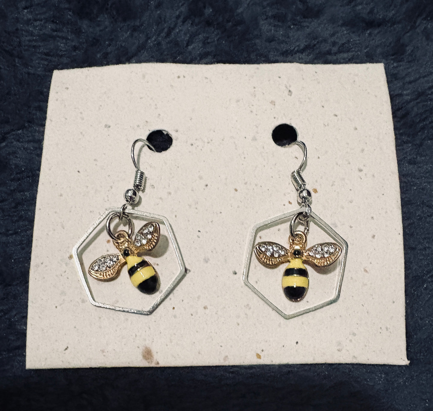 Honey Bee Earrings - Dangle