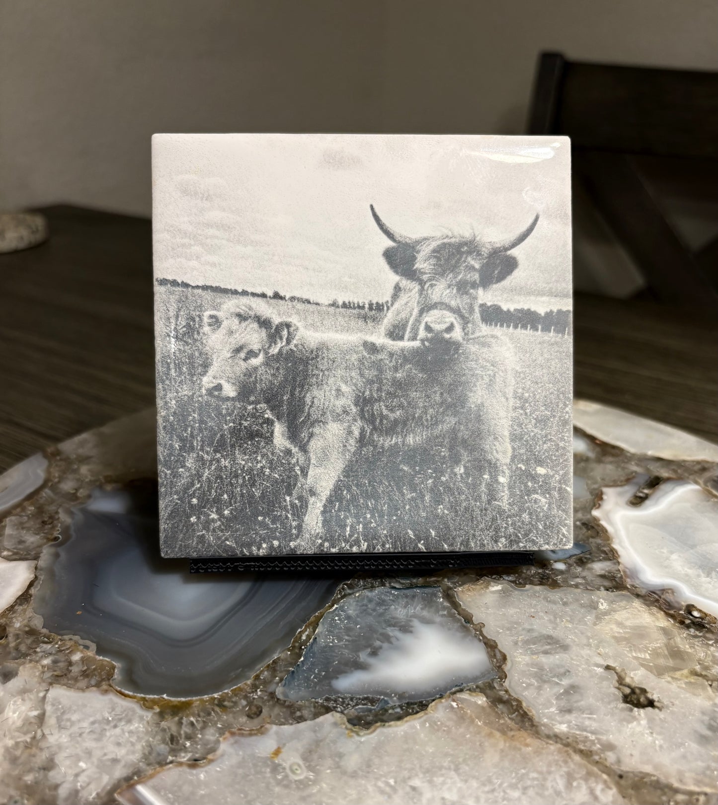 Laser engraved tiles