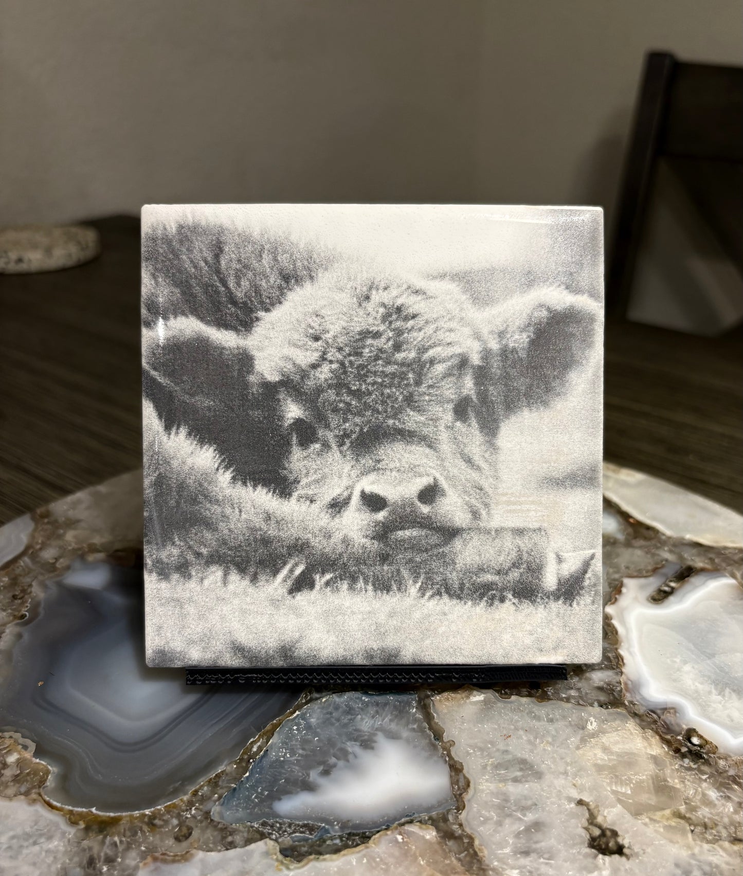 Laser engraved tiles