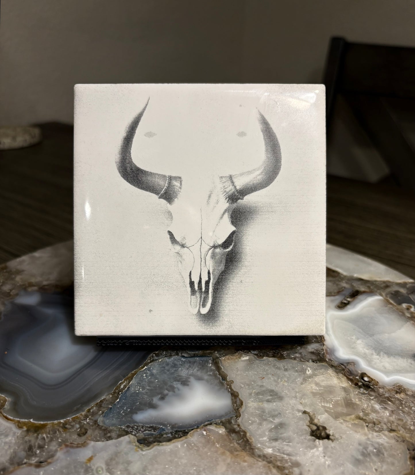 Laser engraved tiles