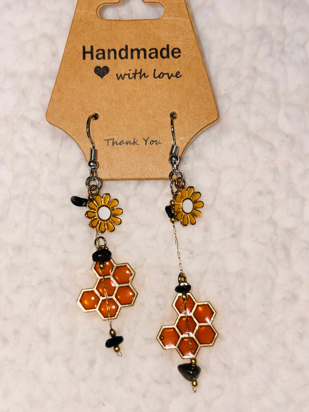 Honey Bee Earrings - Dangle