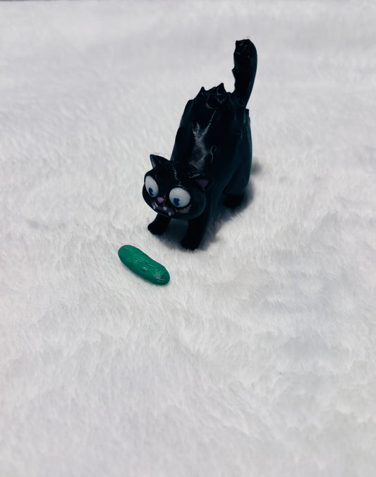 3-D printed Scaredy Cat toy