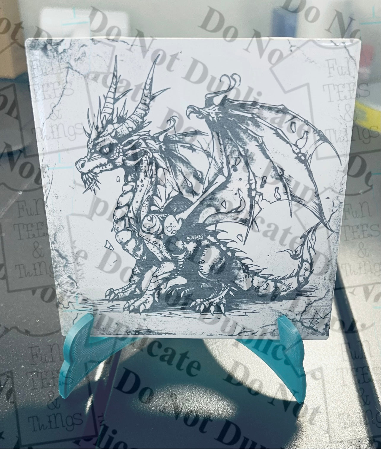 Laser engraved tiles