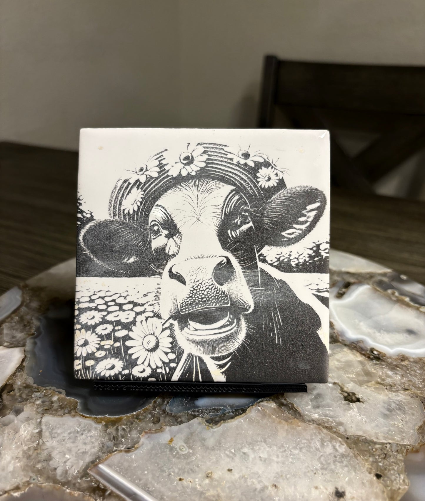 Laser engraved tiles