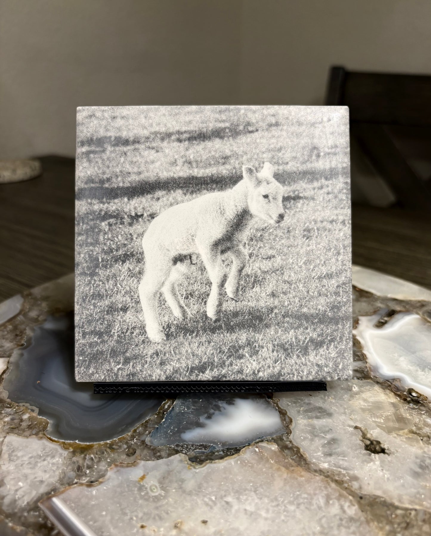 Laser engraved tiles