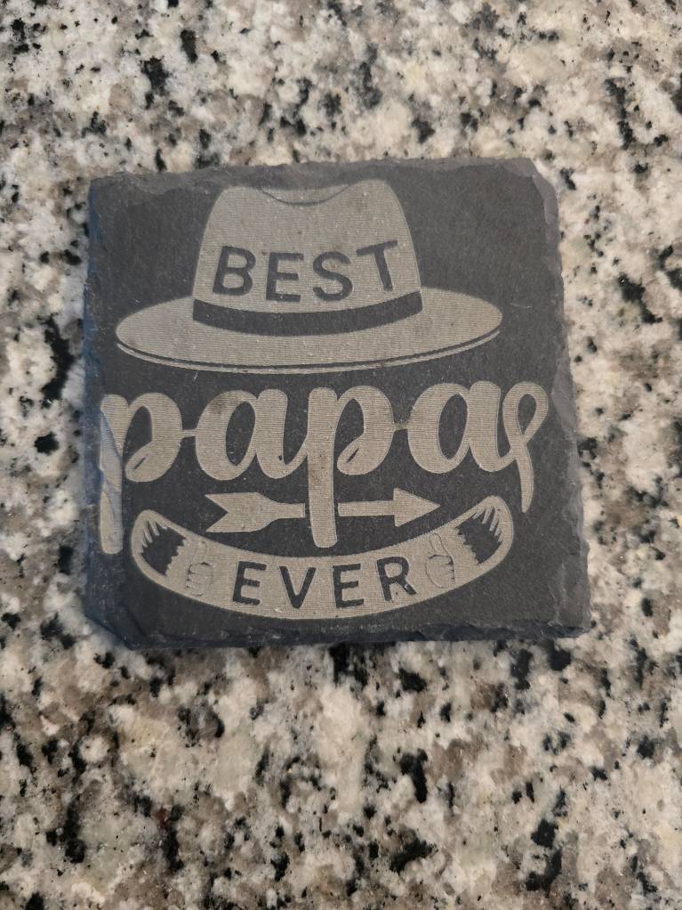 Laser Engraved Father’s Day coasters