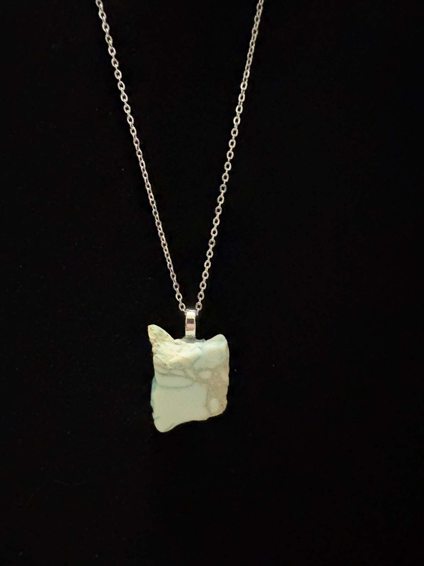calendering necklace with Turquoise piece