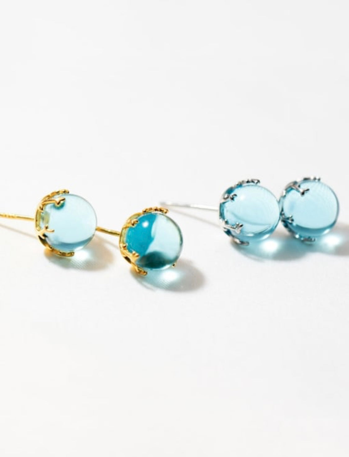 925 SS Crystal ball stud earrings