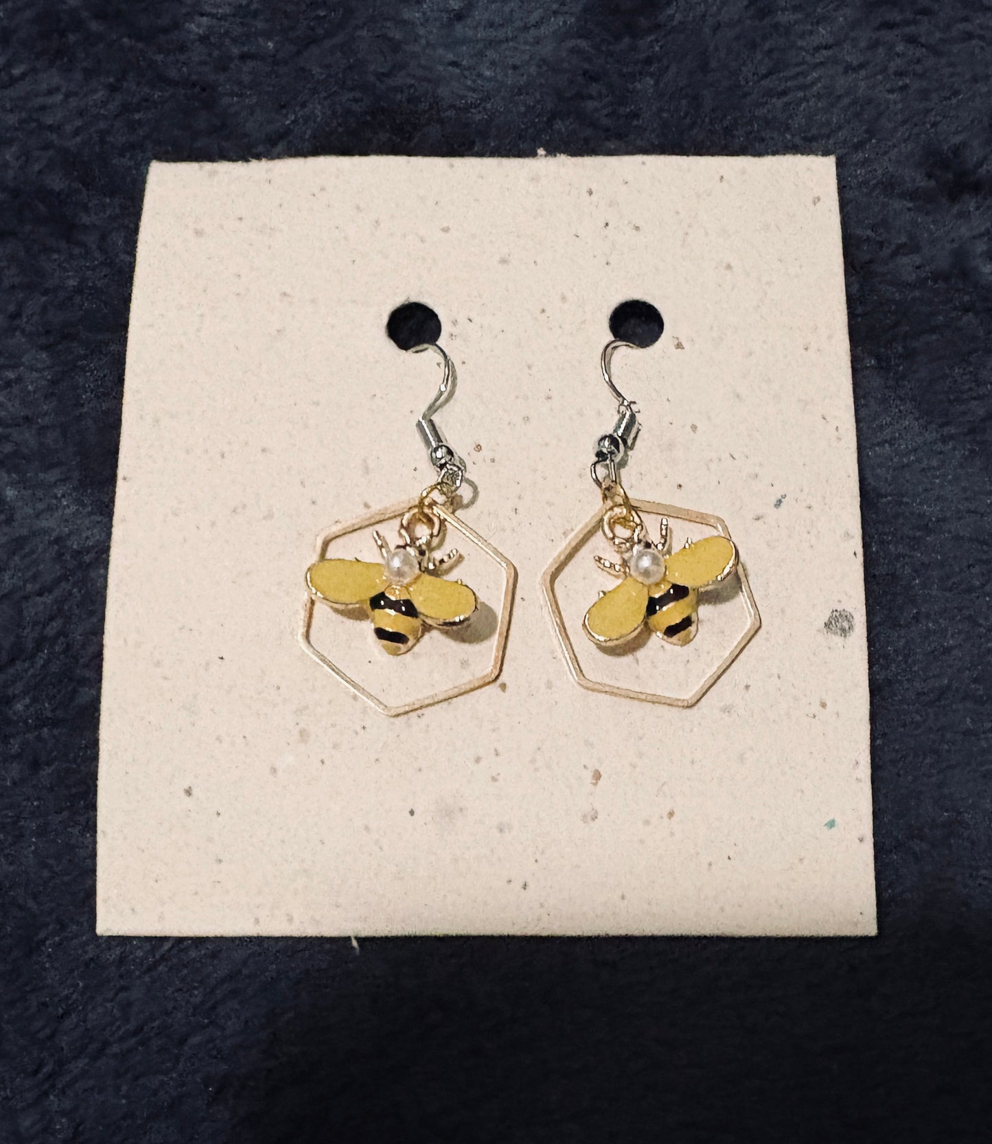 Honey Bee Earrings - Dangle