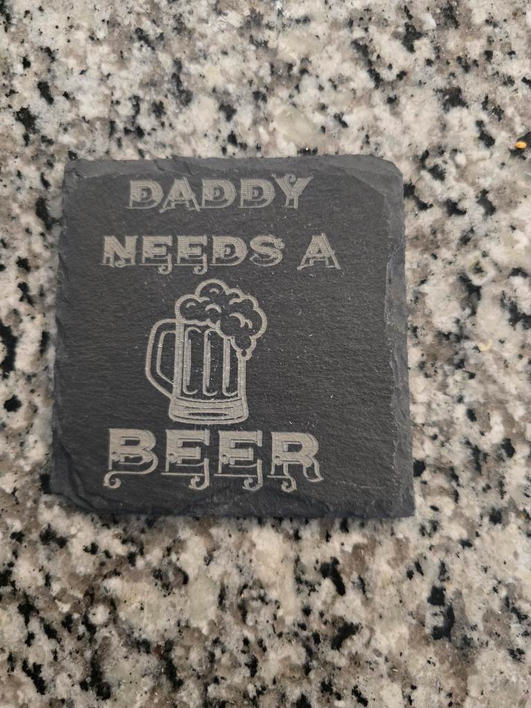 Laser Engraved Father’s Day coasters