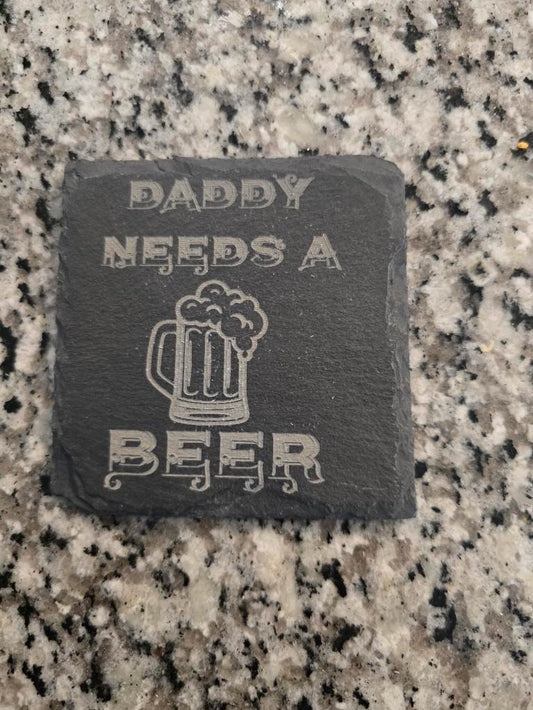 Laser Engraved Father’s Day coasters