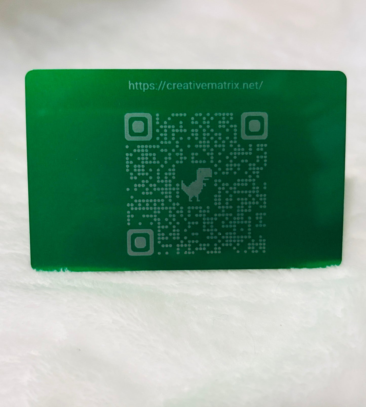 Metal Business cards-Laser Engraved - QR Code | Creative Matrix