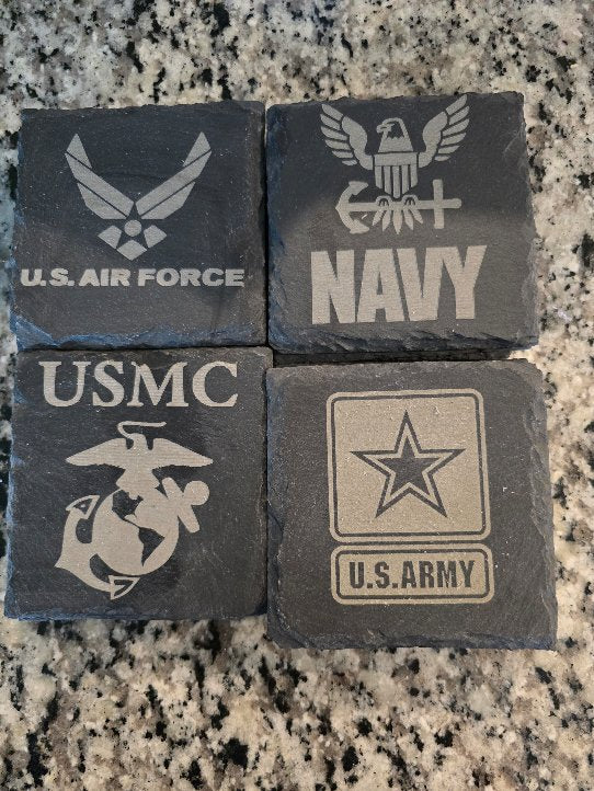 Laser Engraved Father’s Day coasters
