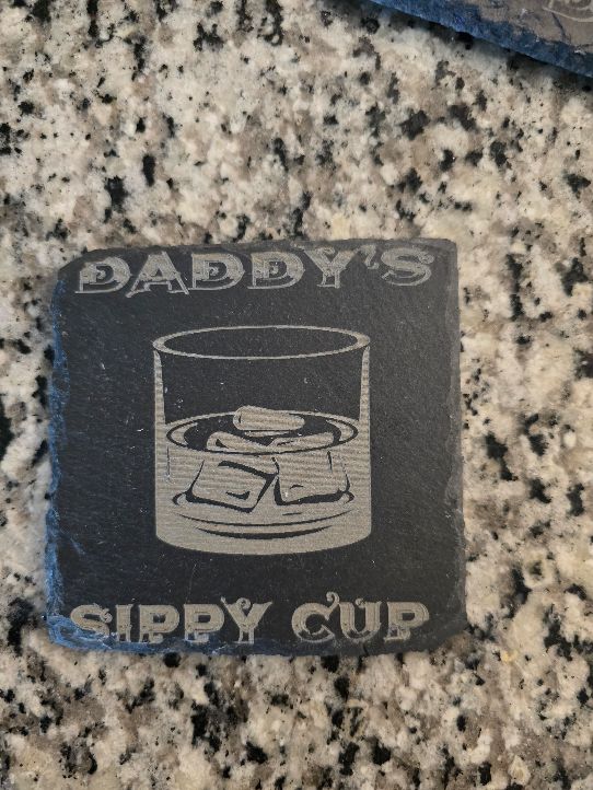 Laser Engraved Father’s Day coasters