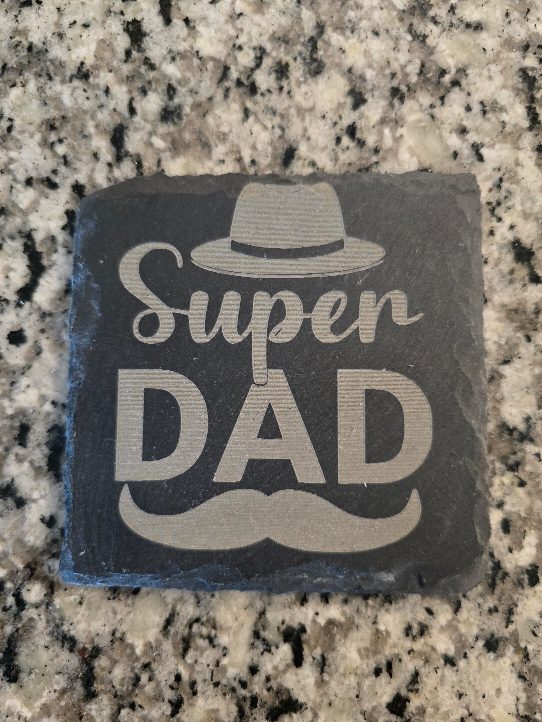 Laser Engraved Father’s Day coasters